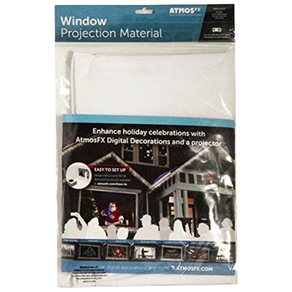 ATMOSFX Window Projection Material 6’x4’ Fabric Screen for Holiday Decorating